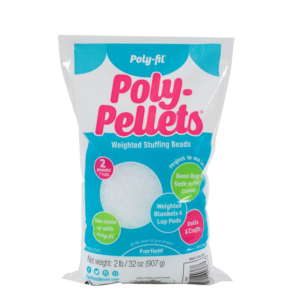 Poly-Fil® Poly Pellets® Weighted Stuffing Beads, 2lb.